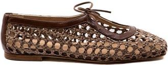 Andrea Gomez Amelia Raffia Ballet Flat in Brown at Nordstrom, Size 38.5