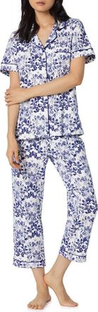 Bedhead Pajamas Print Stretch Organic Cotton Jersey Crop Pajamas in Under The Sea at Nordstrom, Size X-Small
