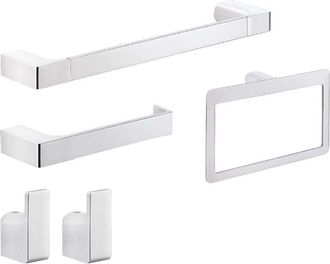 Gedy Gedy - Pi991300002 Set 4 Piezas (toallero 35cm, Portarrollo, Percha, Argolla) Cromo - Ref: Pi991300002