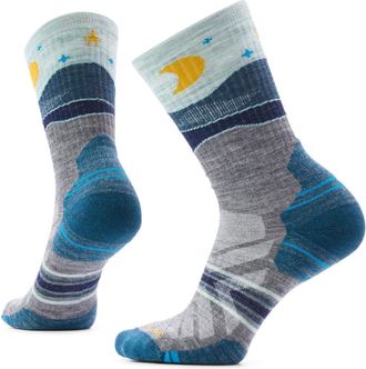 Smartwool Womens Performance Hike Targeted Cushion Lunar Trek Crew Socks Gray M