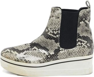 Stella McCartney Stivali Chelsea con effetto serpente 50mm - Grigio