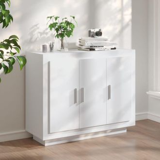 vidaXL Aparador De Madera Contrachapada Blanco 92x35x75 Cm Vidaxl