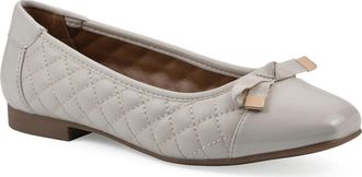 White Mountain Bocah Cap Toe Ballet Flat in Eggshell Smooth at Nordstrom Rack, Size 7.5