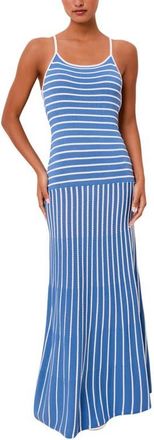 Solid & Striped The Lottie Stripe Sleeveless Knit Maxi Dress in Marina Blue at Nordstrom, Size X-Large