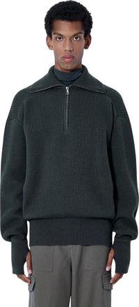 Rier Felpa con collo alto a coste - - Knitwear - Uomo - Verde - S