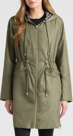 Ellen Tracy Reversible Coat in Khaki/Leopard at Nordstrom Rack, Size X-Small
