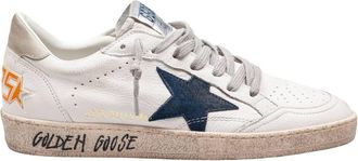 Golden Goose Ball Star Sneakers In Leather And Suede