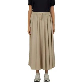 Herno Drawstring Midi Skirt - female - Herno - Midi Skirts - Beige - S - Skirts