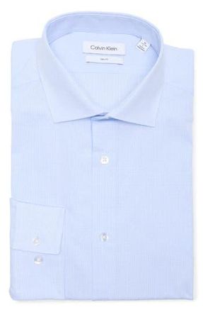 Calvin Klein Slim Fit Stretch Dress Shirt in Mist at Nordstrom Rack, Size 16.5 - 34/35