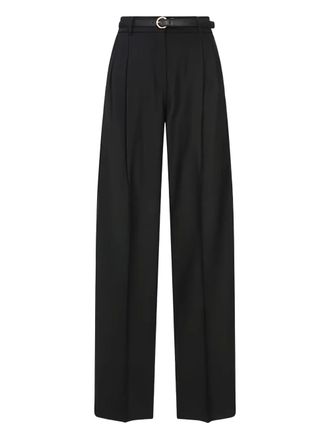 Max Mara belted concealed fastening trousers - Nero