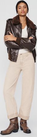 LE JEAN Selena Long Mid-Rise Tapered Jeans