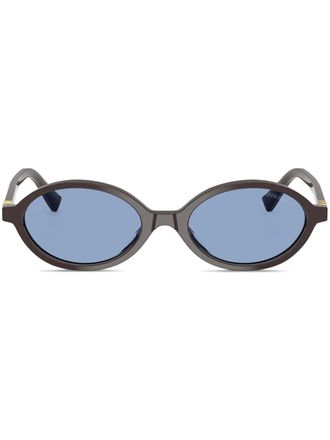 Miu Miu Eyewear Zonnebril met ovaal montuur - Bruin