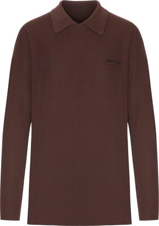 Miu Miu RIBBED WOOL POLO SWEATER - Miu Miu - Woman