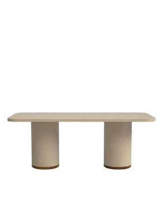 Hannun Mesa de exterior de microcemento en color arena 200 cm