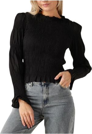 Y.A.S Y.a.s, Dames, Blouses & Shirts, Zwart, Maat: M Katoen