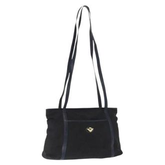 Bottega Veneta Pre-owned Shoulder Bags, female, Blue, Size: ONE SIZE Pre-owned Nylon Shoulder Bag