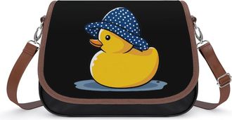 Generic Rubber Duck with Hat Small Womens Crossbody Bags Shoulder Handbag with Adjustable Strap for Travel
