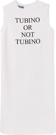 Moschino Witte Mouwloze Jurk Met Rechte Snit - Dames - Casual kleedjes - Wit - M - Kleedjes