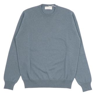 FILIPPO DE LAURENTIIS Round-neck Knitwear, male, Blue, Size: M Round-neck Knitwear