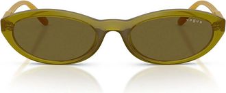 Vogue Sunglasses Vo5697 Su 328373 Olive Green/Dark Brown Women