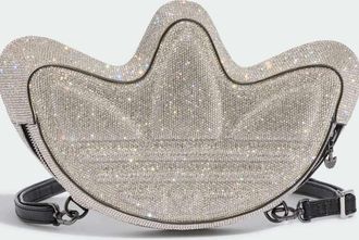 adidas Originals Borsa con trifoglio in strass argento metallizzato