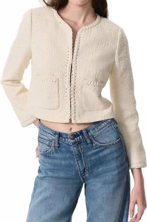 Rag & Bone Cheyenne Tweed Cardigan In White