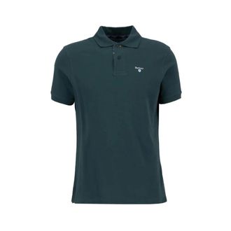 Barbour Polo Shirts, male, Blue, Size: 2XL Polo with Tartan Inserts in Piquet
