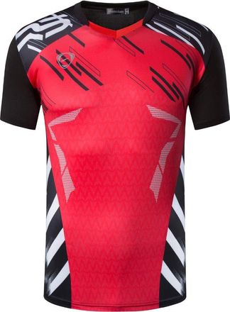 Jeansian Mens Sports Short Sleeves T-Shirt Running Tee Sportswear LSL299 Red XXL