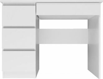 Hucoco Meso - Scrivania sinistra per ufficio/stanza della giovent&ugrave; in stile moderno - 98x51x76 - 4 cassetti