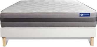 Actisom Somier Blanco + Colch&oacute;n Con Espuma Viscoel&aacute;stica 200 X 200