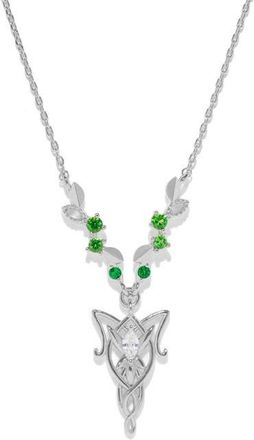 Girls Crew 18k Gold Plated Cubic Zirconia Elven Pendant Necklace in Silver at Nordstrom