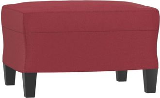 vidaXL Reposapiés de cuero sintético rojo tinto 60x50x41 cm Vidaxl