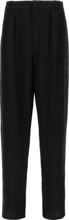 Saint Laurent Zijden broek - Zwart