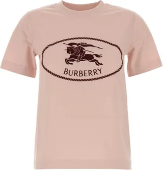 Burberry Pink Graphic Crew Neck T-Shirt