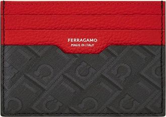 Ferragamo Mens Monogram Card Case