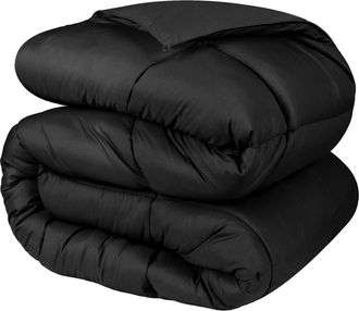 Superior Classic All-Season Reversible Down Alternative Comforter in Black at Nordstrom Rack, Size Twin/twin Xl