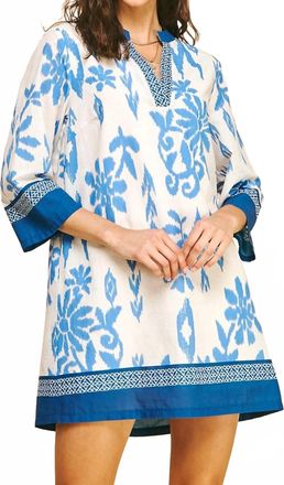 Pinch Design Contrast Floral Print Dress In Multi