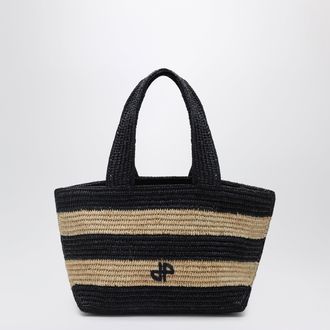 Patou Trapeze PM shopping bag in raffia