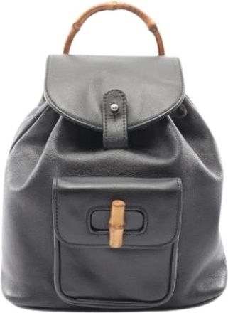 Gucci Pre-owned Backpacks, female, Black, Size: ONE SIZE Pre-owned Vintage Backpack