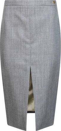 Elisabetta Franchi Gonna Pencil Skirt - Dames - Kokerrokken - Grijs - S - Rokken