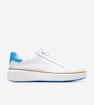 Cole Haan Womens GrandPr&oslash; Topspin Waterproof Golf Shoes - White Size 10.5