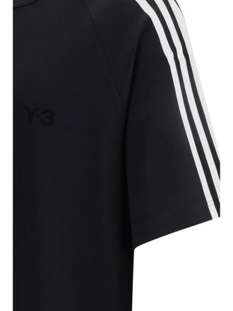 adidas Mens Short-Sleeve T-Shirt 3 Stripes Black Lyocell T-Shirts And Polos