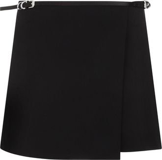 Givenchy Womens Mini Wrap Voyou Skirt - Black - Size EU 34 (Womens)