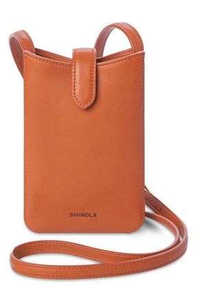 Shinola Bixby Leather Phone Crossbody Bag in Rust at Nordstrom