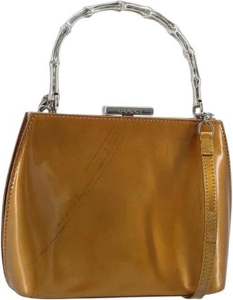 Gucci Pre-owned Handbags, female, Yellow, Size: ONE SIZE Pre-owned Patent Leather Shoulder Bag