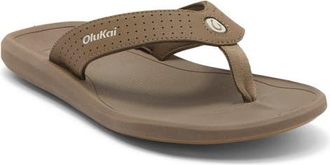 Olukai Ki Flip Flop in Walnut/Walnut at Nordstrom, Size 12