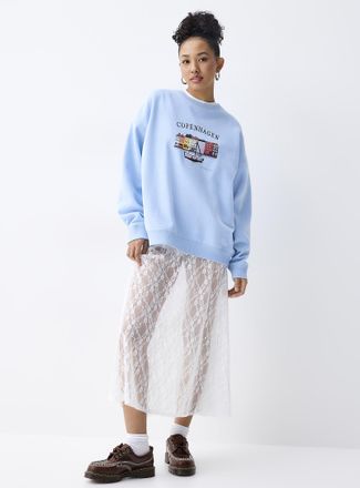 Twik Womens Oversized destination fleece sweatshirt