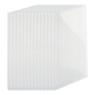 Relaxdays Relaxdays Juego De 14 Paneles De Doble Pared 4 Mm Para Invernadero, 121 X 60,5 Cm, Policarbonato Transparente