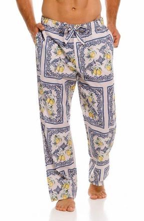 The Lazy Poet Drew Capri Linen Pajama Pants in White at Nordstrom, Size Xx-Large