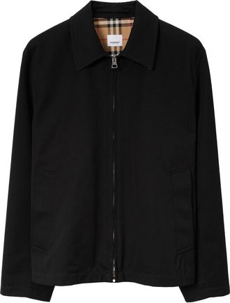 Burberry EKD logo-embroidered jacket - men - Cotton - 48 - Black